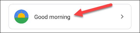 Select "Google Morning"