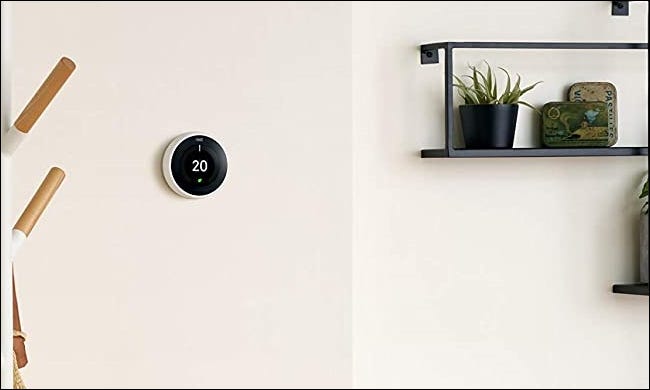 Google Nest Smart Thermostat in living room