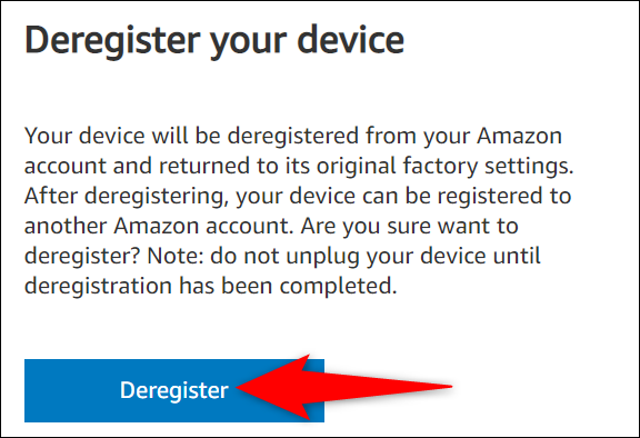 Choose "Deregister."