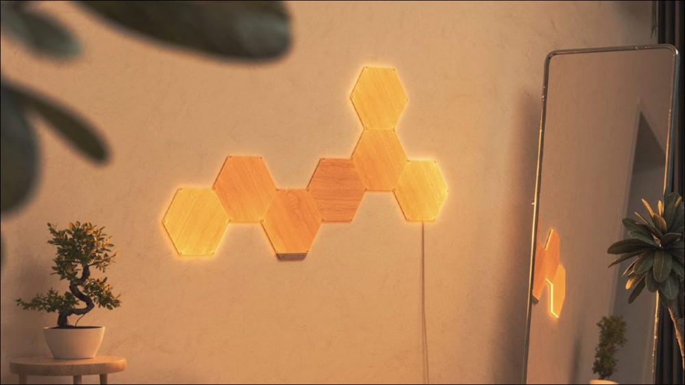 A spread of Nanoleaf smart light panels